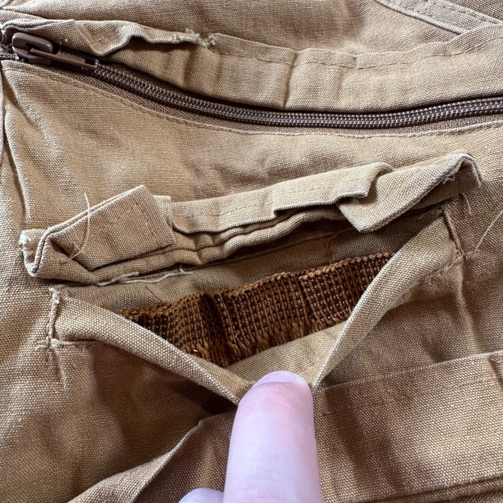 VTG Game Winner Hunting Vest Mens XL Tan Brown Duck Canvas Utility Game Bag - Picture 4 of 11